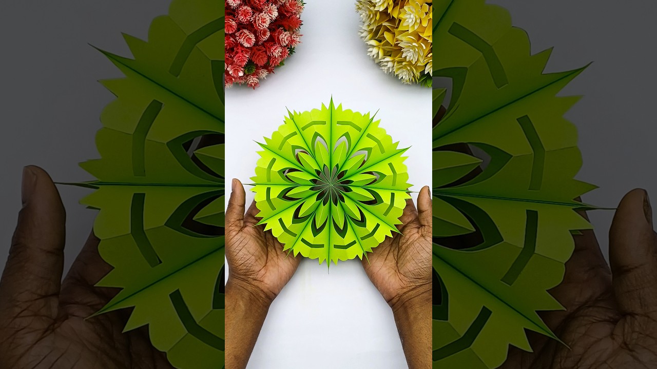 3D бумажная снежинка шаг за шагом | Украшение комнаты в зимнем стиле своими руками ❄️