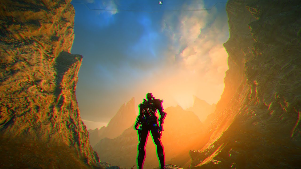 Mass Effect Andromedas Planets with a cool trippy Reashade Mod