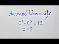 99% FAIL THIS | Harvard University Puzzle | Algebra exponential equation solution | c^2-c^3=12, c=?