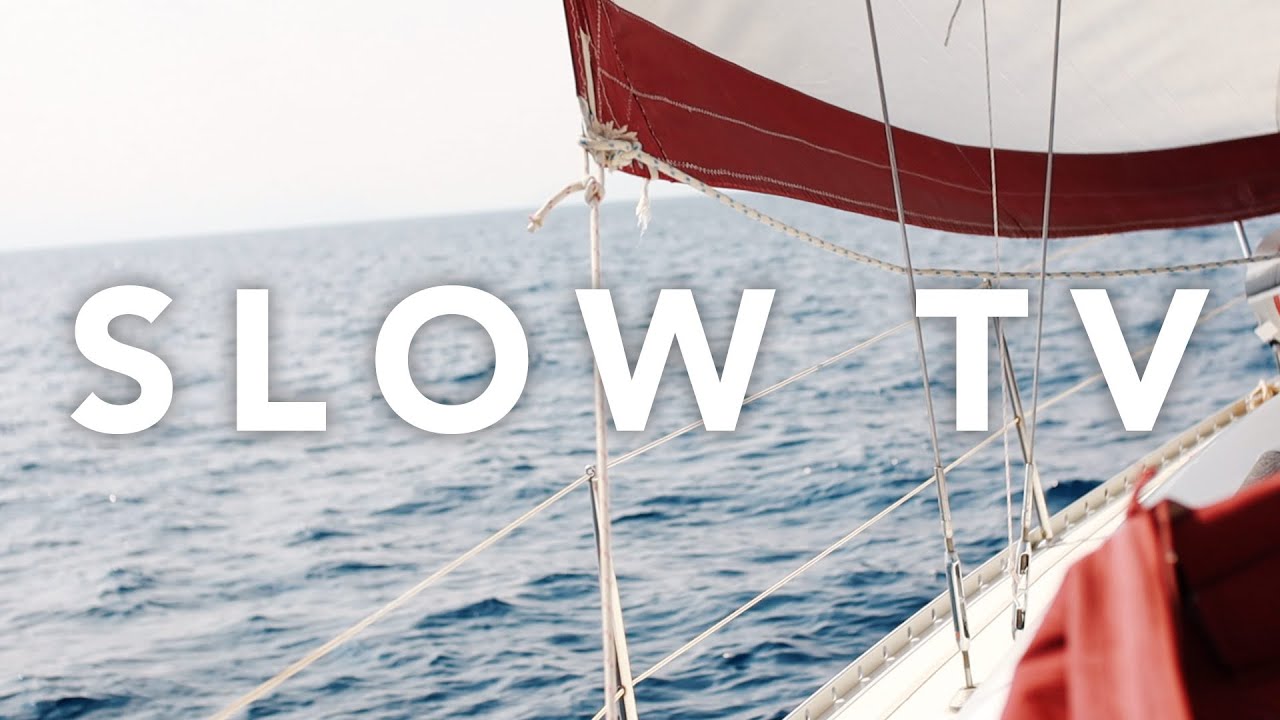 [70 min] SLOW TV sailing - ASMR relaxing OCEAN sounds - relax, meditate, study