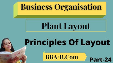 Business Organization|Plant Layout|Principles|BBA/B.Com|Part-24