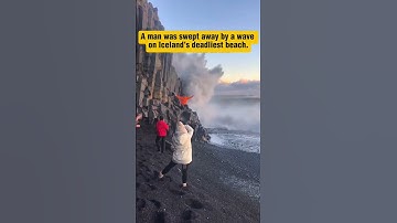 A man was swept away by a wave on Iceland