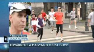 Tovább fut a magyar Forrest Gump - RTL Híradó (részlet) - 2012-06-29