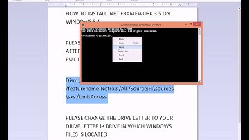 HOW TO INSTALL .NET FRAMEWORK 3.5 ON WINDOWS 8.1