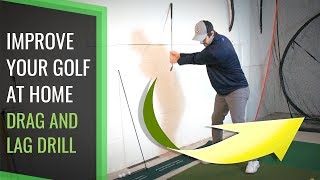 GOLF SWING TRAINING TO STOP CASTING | AT HOME WALL DRAG DRILL