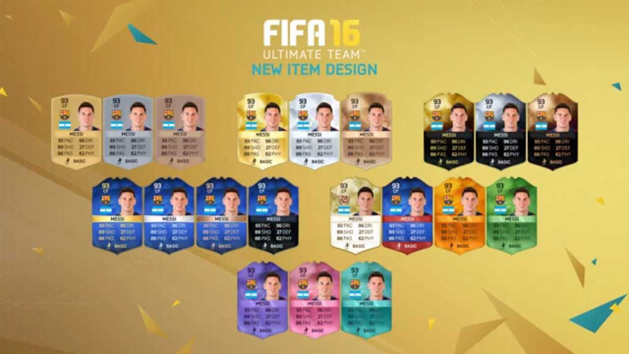 FIFA 16 UT - POTWIERDZONY WYGLĄD KART! - YouTube