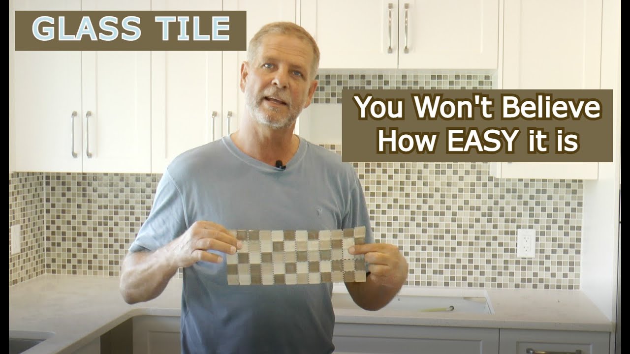 DIY Glass tile backsplash for beginners YouTube