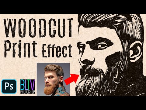 Photoshop How to Create the Look of a WOODCUT PRINT