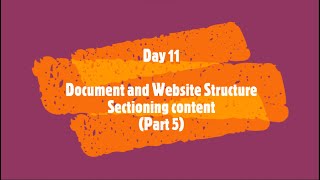 HTML Tutorial | Marathi | Day 11 Document And Website Structure #part 5