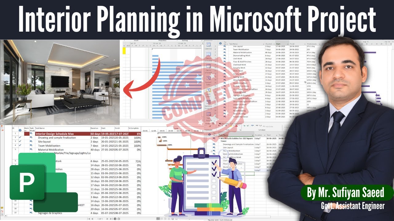 Complete Interior Planning in Microsoft Projects - YouTube