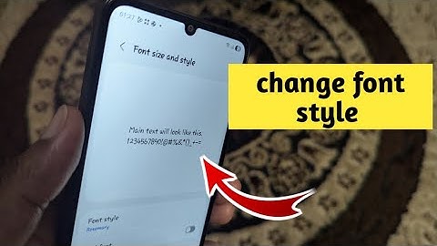 How To Change Font Style Samsung Galaxy A07 