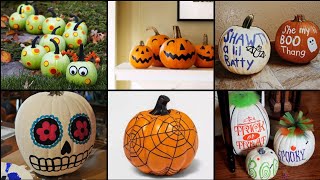 More Amazing & Spooky Halloween Pumpkin Painting Ideas | Scary Home Decor For Halloween 2021 | DIY