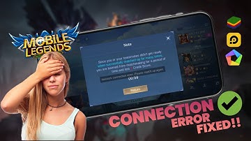 Mobile legends Matchmaking bug Fix Current Network Is Unavailable Problem (mobile, emulator)