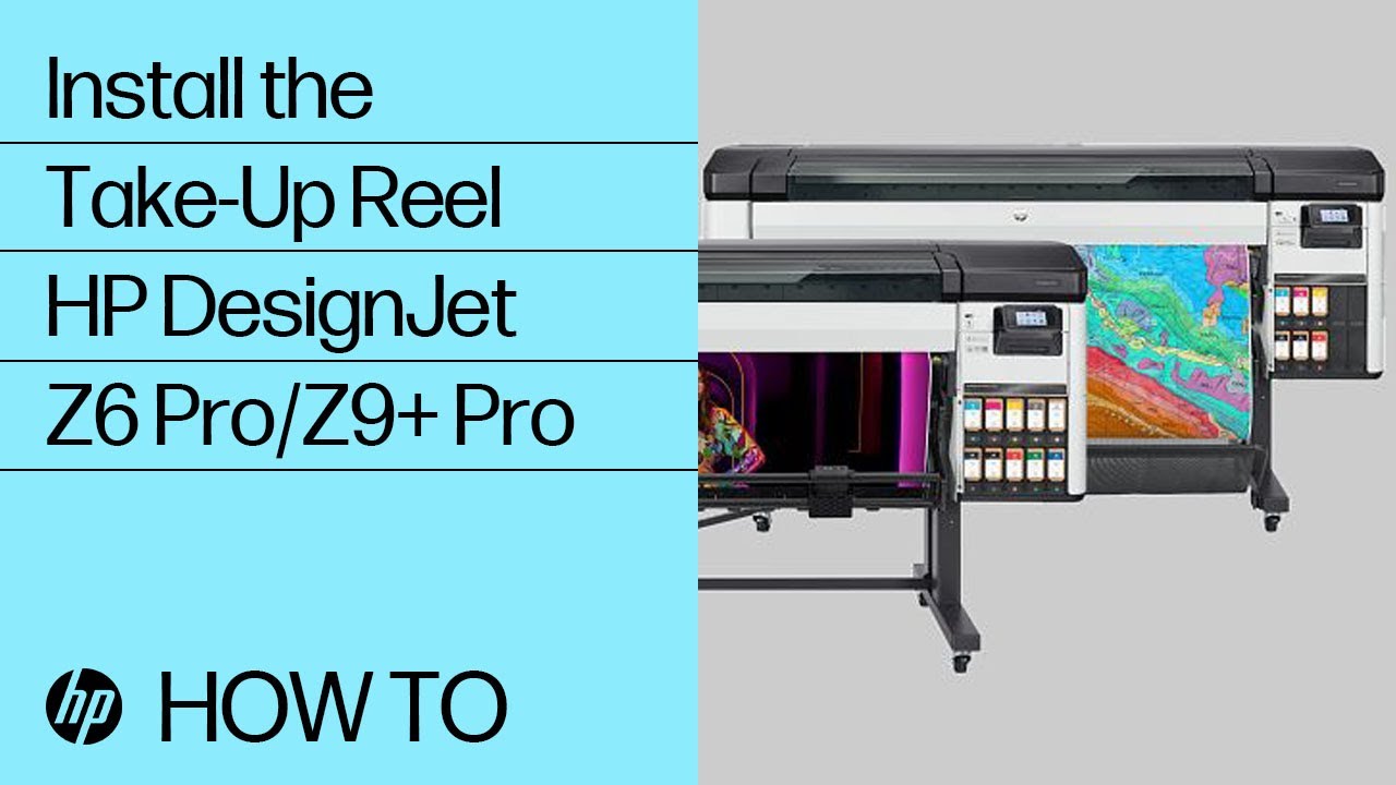 How to Install the Take-up Reel for HP DesignJet Z6 Pro / Z9+ Pro 64-in  Printers - HP Large Format Knowledge Center