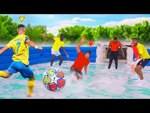 WORLD’S BIGGEST SLIP N SLIDE CHAMPIONS LEAGUE FOOTBALL MATCH!!