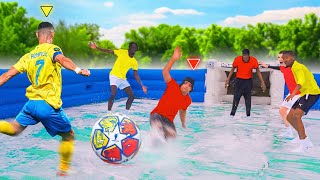 WORLD’S BIGGEST SLIP N SLIDE CHAMPIONS LEAGUE FOOTBALL MATCH!! screenshot 5