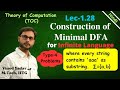 L1.28 | Construction of Finite Automata | How to Construct DFA in TOC with example