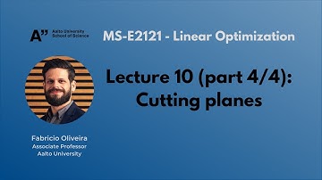 MS-E2121 - Linear Optimization - Lecture 10.4