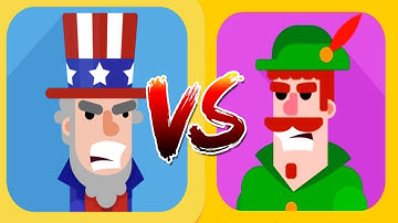 Bowmasters - Gameplay Walkthrough Epic Wins Part 15 - NEW CHARACTERS CRAZY SAM VS ROBIN