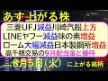 あす上がる株　2025年８月５日（火）に上がる銘柄。三菱ＵＦＪ減益、川崎汽船上方修正。LINEヤフー減益、味の素増益。ローム大幅減益、日本製鋼所増益～最新の日本株情報。高配当株の株価やデイトレ情報～