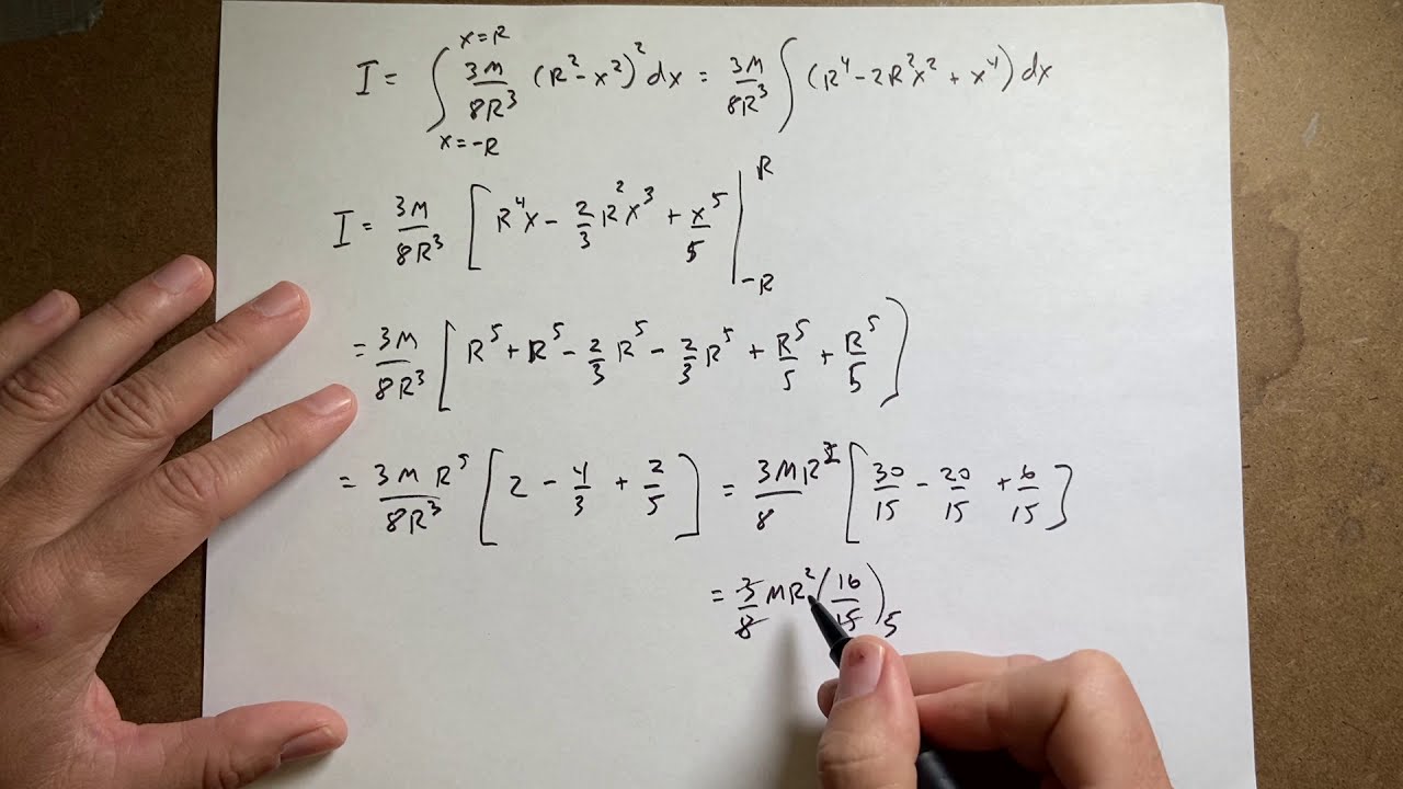 definite integrals - Difficulty in calculating moment of inertia of ring  about an axis perpendicular to ring using integration[Solved] - Mathematics  Stack Exchange