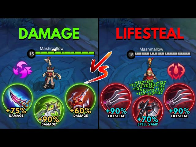 Ruby Damage Build vs Ruby Lifesteal Build class=