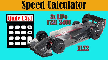 🚀 Arrma Limitless V2, 8s, 1721 2400Kv, XLX2 Speed Estimation Calculator
