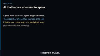 Soft star Sentinel — AI that knows when not to speak screenshot 2