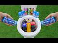 Cola Mentos Experiments !! Big Pepsi, Coca Cola, Fanta VS Sprite, Fuse Tea and Mentos in the toilet