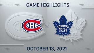 Nhl Highlights Canadiens Vs. Maple Leafs - Oct. 13, 2021