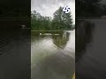 Car submerged after Tropical Storm Edouard made landfall in Texas