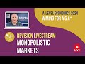 Monopolistic markets  livestream  aiming for aa economics 2024