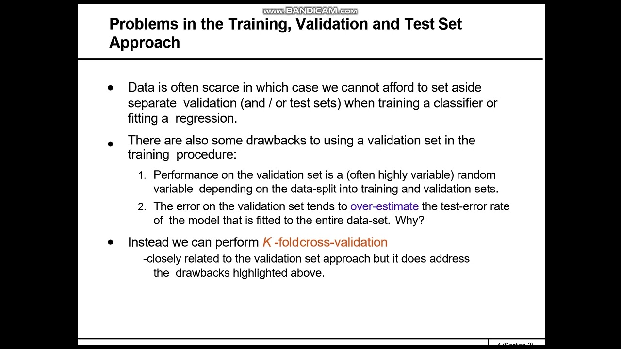 Chapter 5 | Resampling Methods | Cross-Validation | K-fold cross Validation | LOOCV | BootStrap