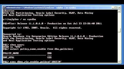 Oracle DBA Justin - How to disable and enable a VPD policy