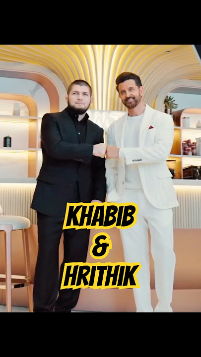 Khabib & Hrithik unexpected collab in #dubai #mma #ufc #khabib #hrithikroshan #bollywood #shorts