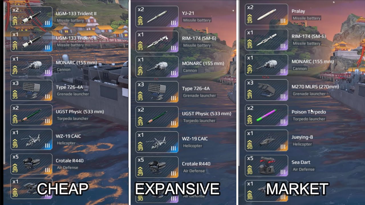 Modern Warship CN Type 055 Nanchang Top 3 Best loadouts