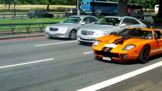 Mercedes SLR vs Bugatti vs Ferrari F430vs Aston Martin