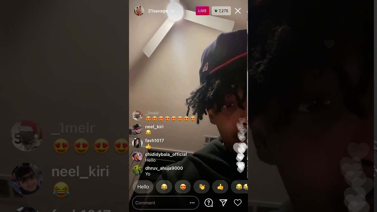 21 Savage Sings His Heart Out While Revisiting R&B Hits On Instagram Live