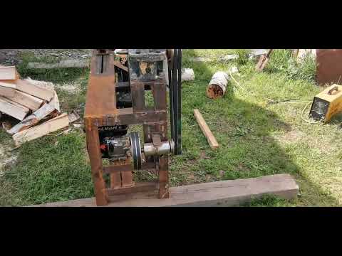 Редукторный дровокол - YouTube
