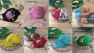 Crochet Masker rajut bunga sulam #crochet #crochetmask #embroidery #embroideryflower