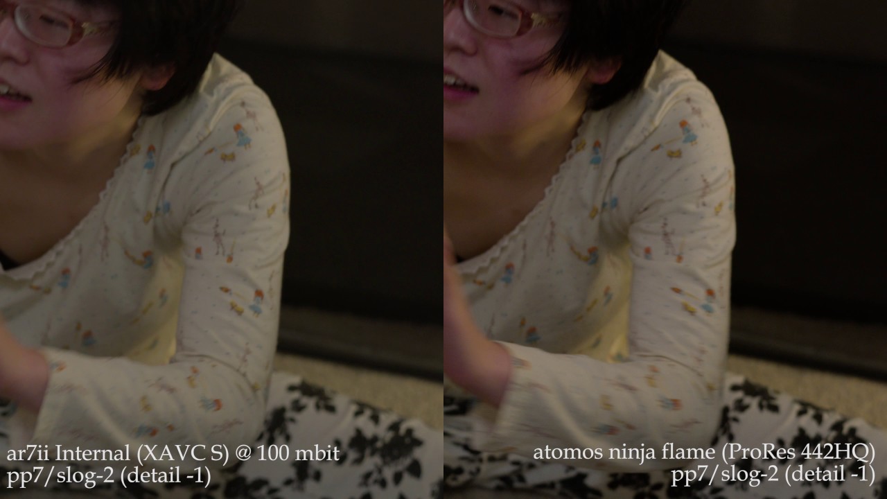 Sony a7rii Internal Codec (XAVC S) vs. Atomos Ninja Flame (ProRes 422HQ)