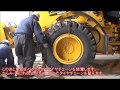 【椿本チエイン】合金鋼タイヤチェーン 11トン級除雪ドーザへの装着動画