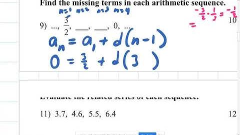 Kuta Software Arithmetic Sequences and Series 09 - 10