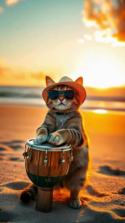 🎶😹 Cat Jam Session | 2 Funny Cats Playing Bongo & Accordion 🎵🐾