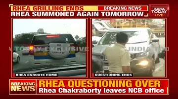 VISUALS | Rhea Chakraborty Leaves NCB Office, On Her Way To Home | Sushant