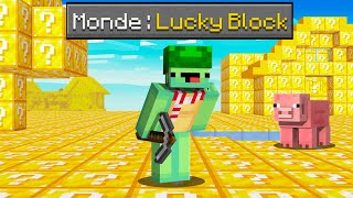 Je dois survivre 24h dans un monde plat de LUCKYBLOCK sur Minecraft.. by GEMI MC 144,224 views 7 months ago 11 minutes, 23 seconds