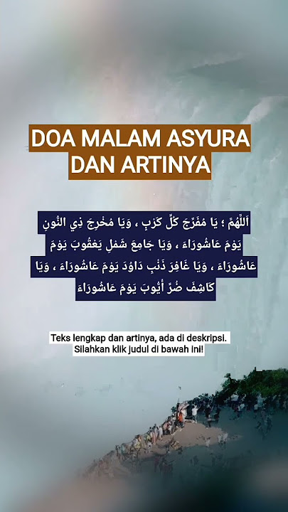 Doa malam Asyura dan artinya