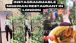 NIGERIAN RESTAURANT IN LONDON | INSTAGRAMMABLE PLACES IN LONDON| enish london