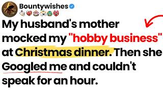 My husband’s mother mocked my “hobby business” at Christmas. Then she Googled me and froze.