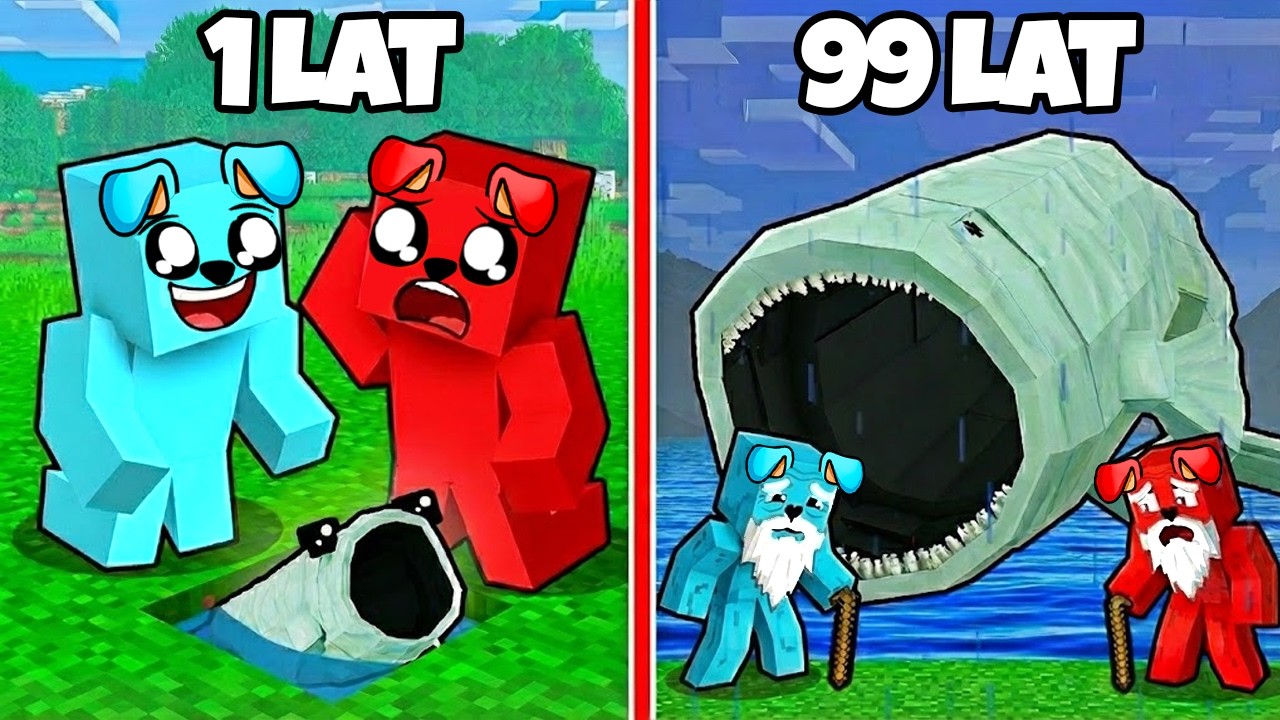 PRZEŻYLIŚMY 99 LAT z BLOOPEM w Minecraft 🌊🦈